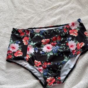 Floral High-Waisted Bikini Bottom